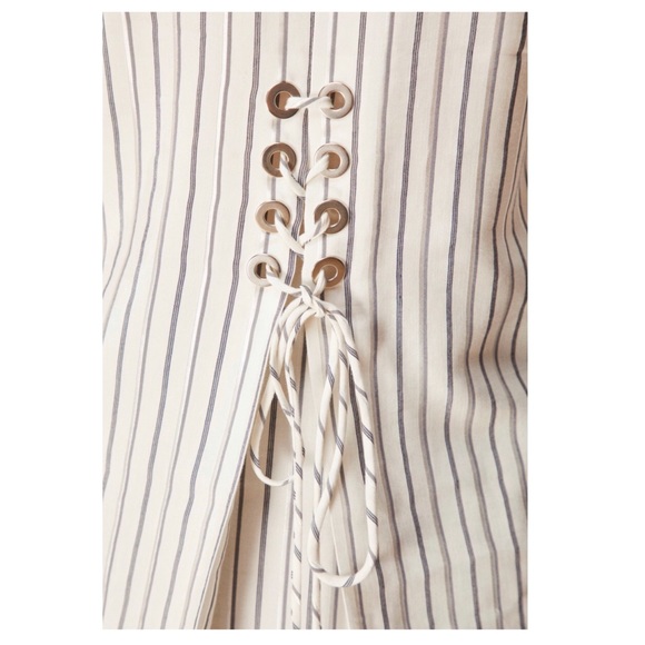 J Brand Stripe Button Down Top Size M - Picture 3 of 5